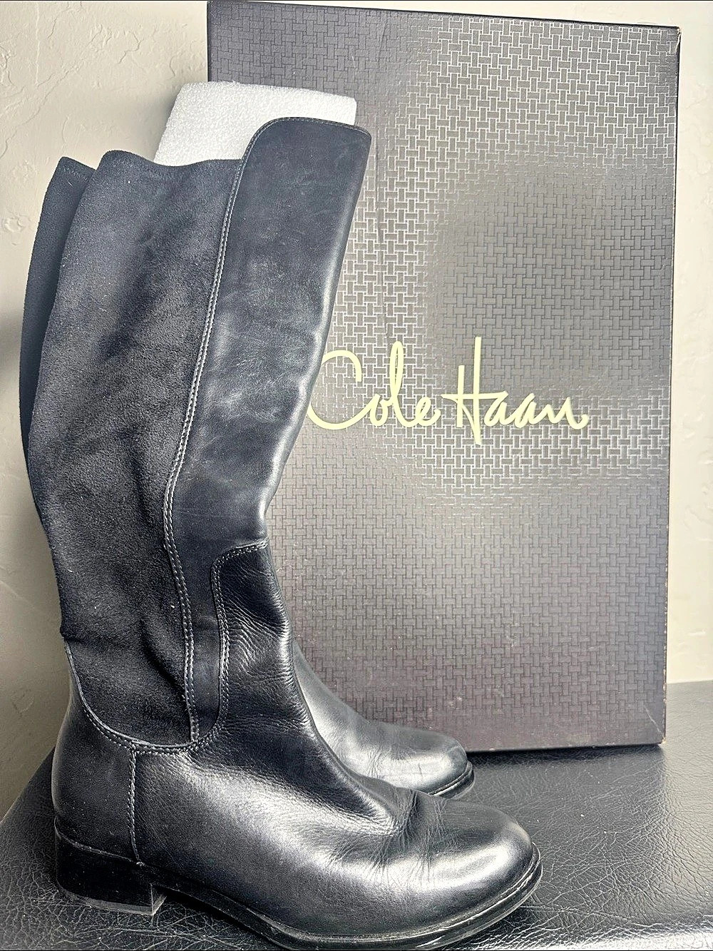 Cole Haan Glendale Tall Boot Black Over-the-Knee Boots US 6.5 B AO